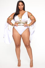 Load image into Gallery viewer, Glow Up Goddess 3 Piece Costume Set - White/Gold
