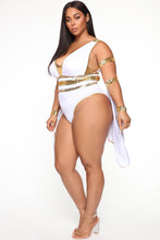 Load image into Gallery viewer, Glow Up Goddess 3 Piece Costume Set - White/Gold
