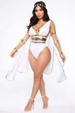 Load image into Gallery viewer, Glow Up Goddess 3 Piece Costume Set - White/Gold
