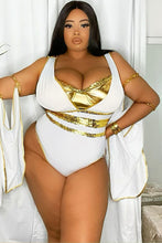 Load image into Gallery viewer, Glow Up Goddess 3 Piece Costume Set - White/Gold
